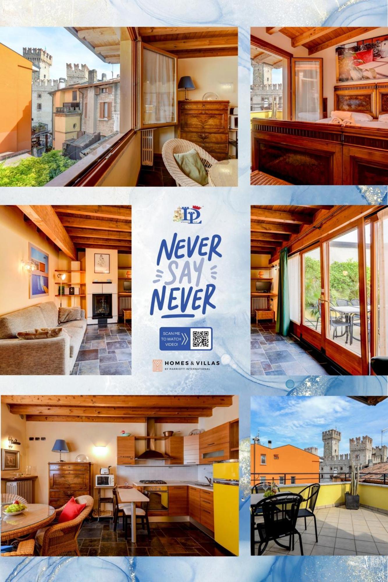 Desenzanoloft Official Partner Marriott Homes & Villas -Penthouse Never Say Never Sirmione Castle View Extérieur photo